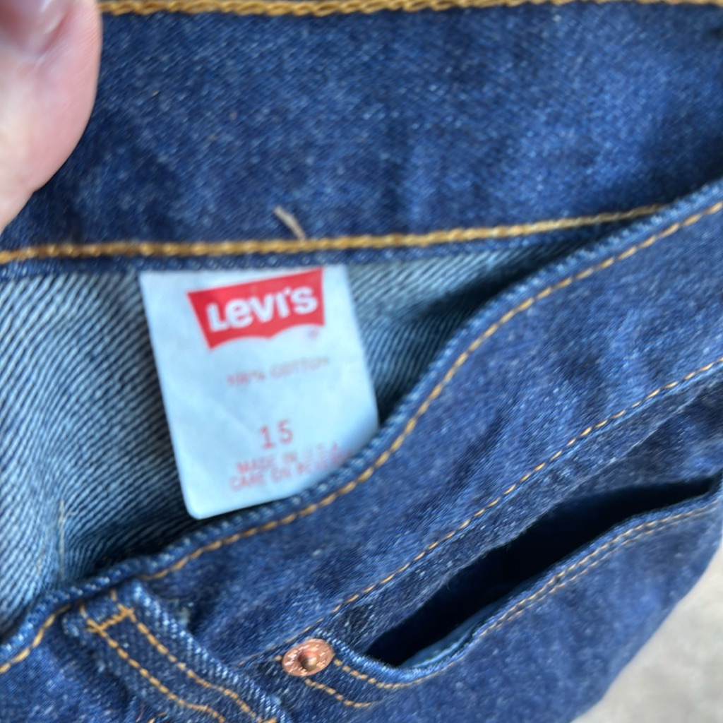 Nos Levi’s Vintage Sz 15 Usa Made Button Fly 501 Jeans As Is Fading